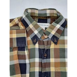 Cutter & Buck Mens Plaid Button Down Long Sleeve Shirt Medium Casual